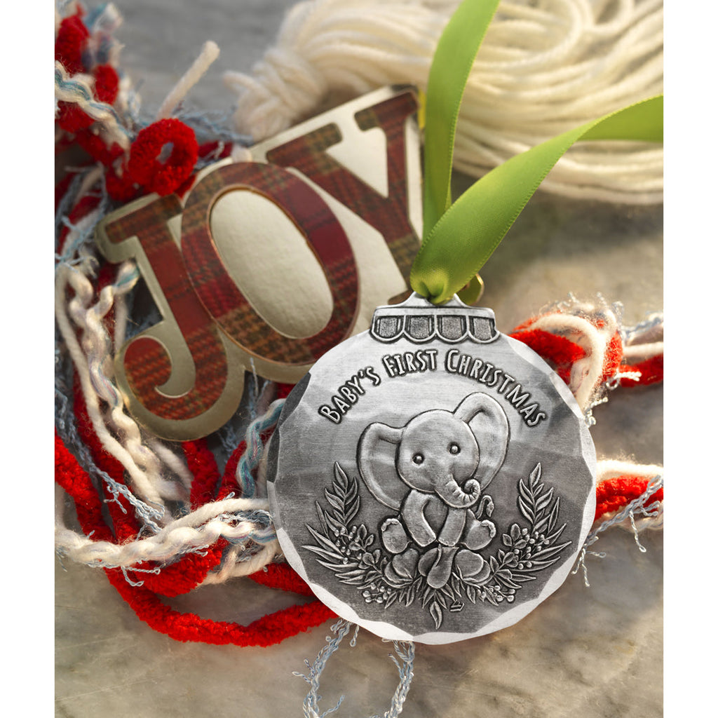 Baby's First Christmas Elephant Ornament