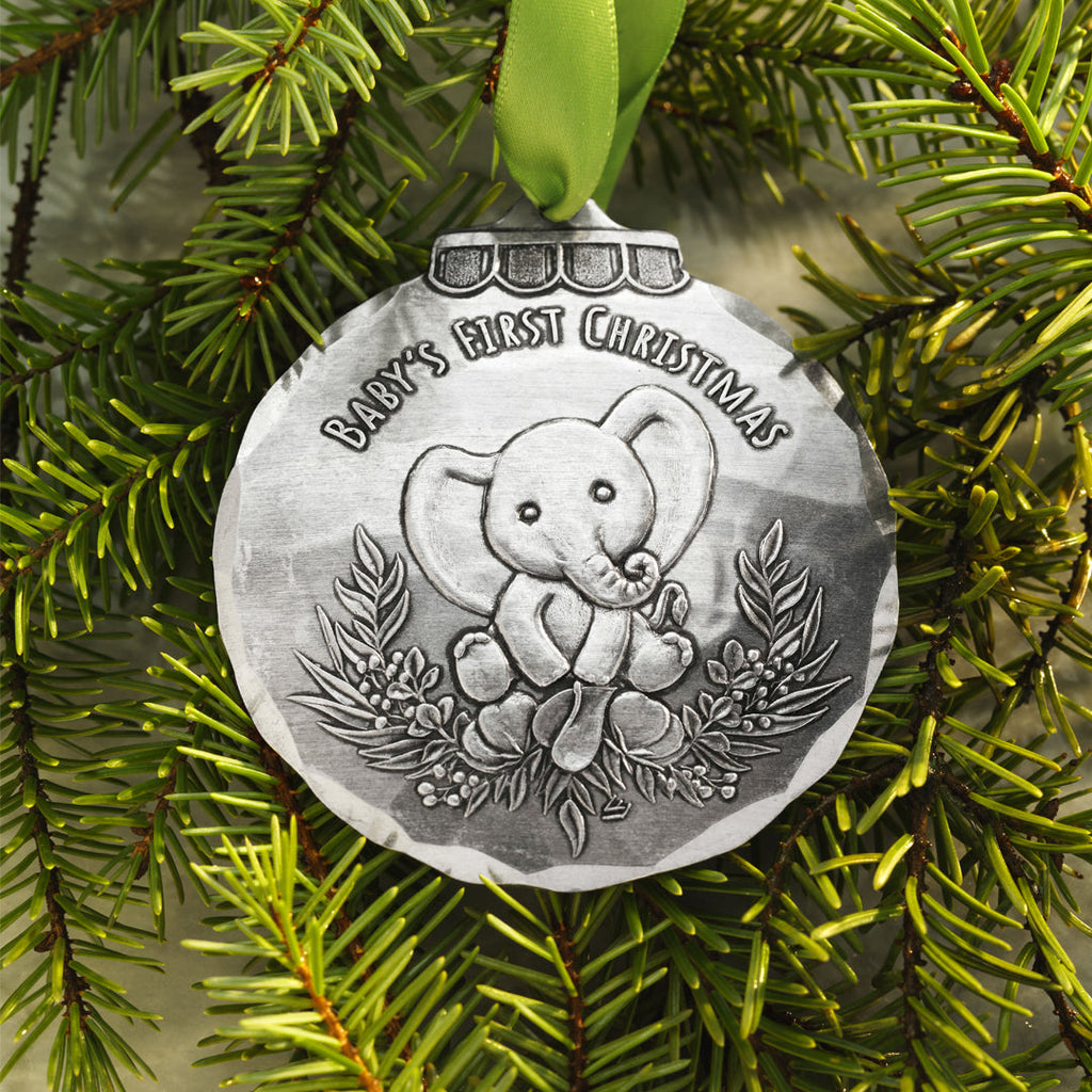 Baby's First Christmas Elephant Ornament