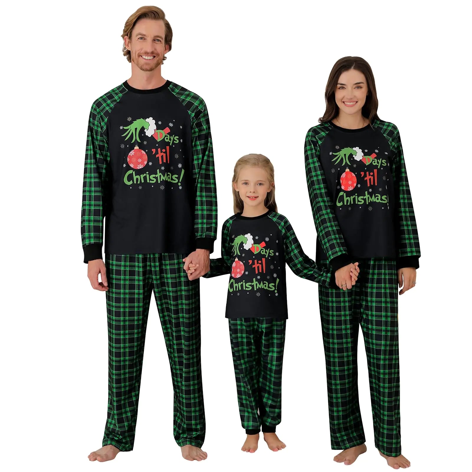 Weixinbuy Christmas Pajamas for Family Christmas Pjs Matching Christmas Pjs for Couples Women Men Kids Girls Boys
